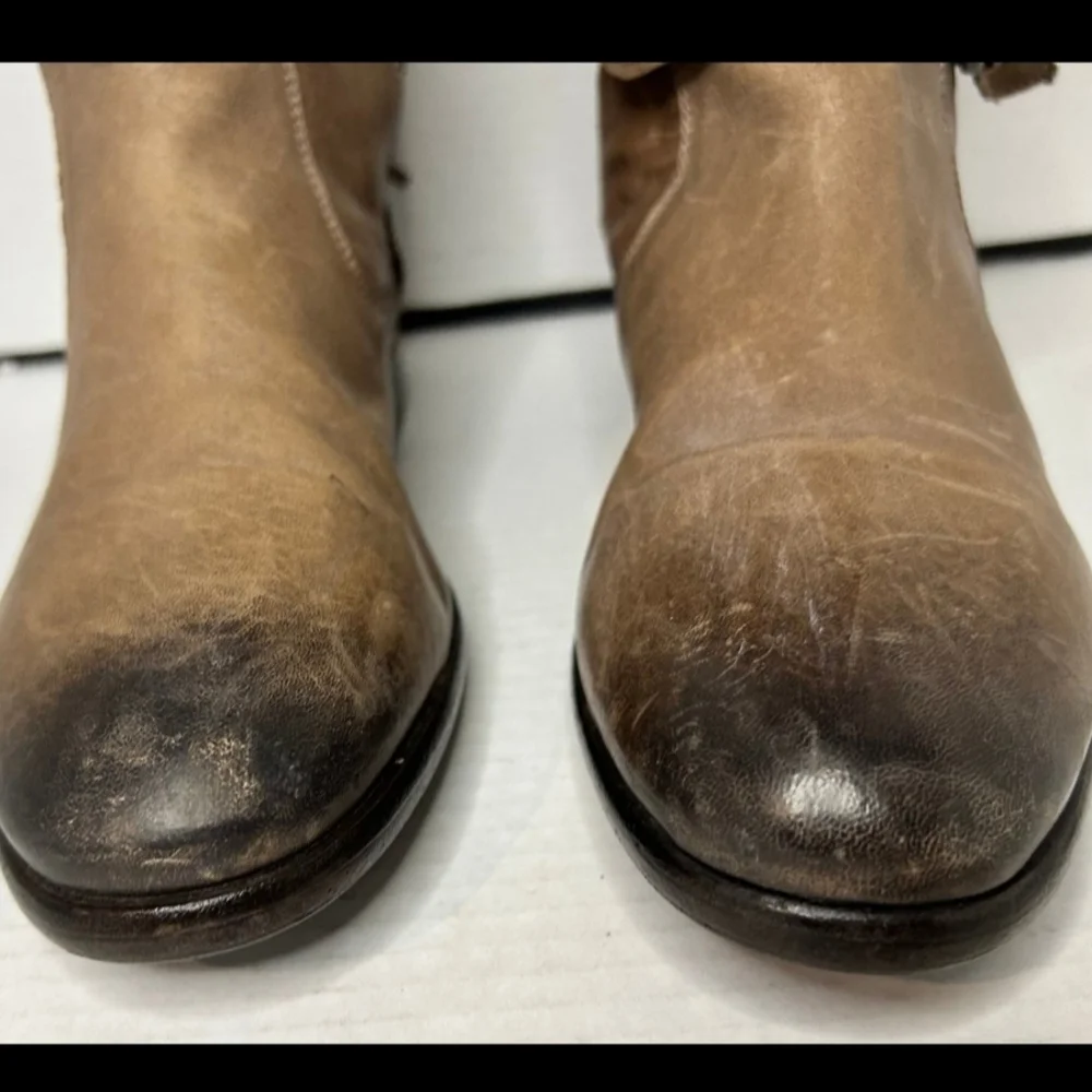 Brown Leather Knee-High Boots - Picture 8 of 10